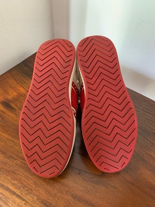 Zapatillas Maje Beige y Rojo