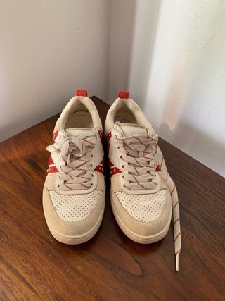 Zapatillas Maje Beige y Rojo