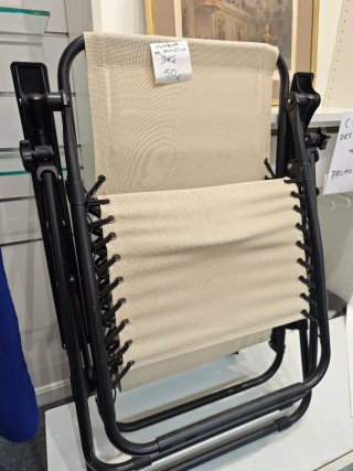 Tumbona Beige Plegable