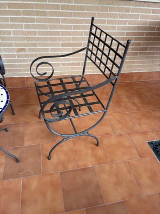 Conjunto Mesa y Sillas Forja Cerámica