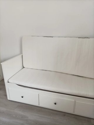 Diván Ikea Hemnes Blanco con Cajones