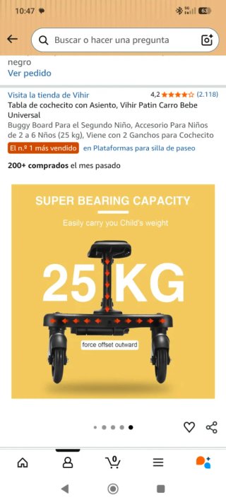Patinete para carrito de bebé