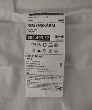 Funda de Almohada IKEA ROSENSKÄRM. Blanca. Nueva