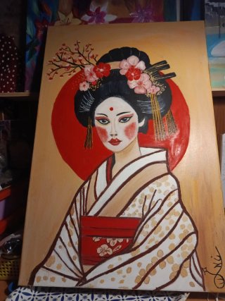Pintura Geisha Amater