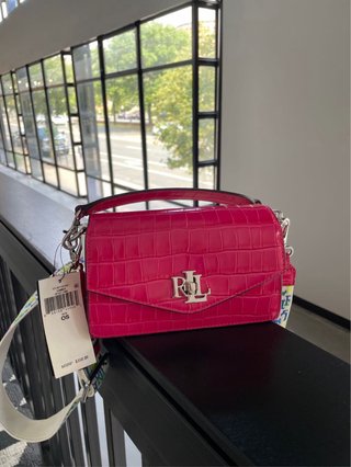 Bolso Ralph Lauren Rosa Cocodrilo
