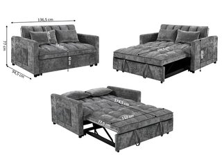 Sofá Cama Gris 2 Plazas - Hacemos envios