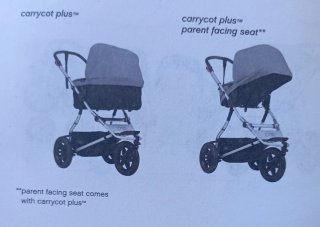Carrito bebé Mountain Buggy negro y gris.
