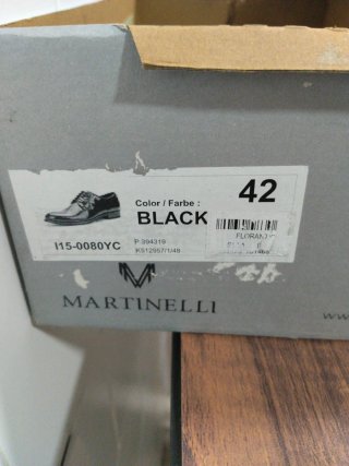 Zapatos Martinelli Hombre Talla 42 Negros