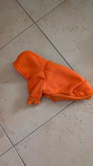 Felpa invernale per cucciolo arancione