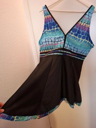 Bañador Talla Grande Negro y Azul