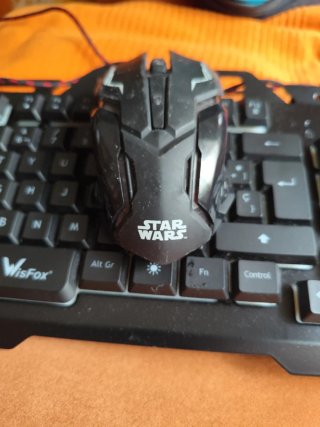 Teclado Gaming WisFox Negro y Multicolor y ratón
