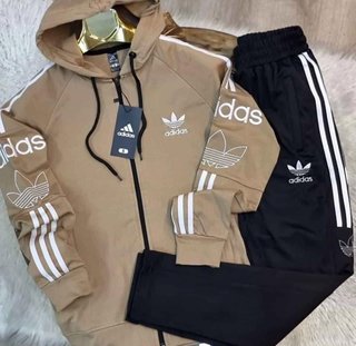 Conjunto Adidas Gris y Negro