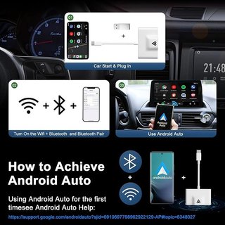 PAUNEZUEL Adaptador inalámbrico Android Auto