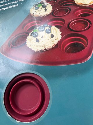 Molde silicona para muffins plegable
