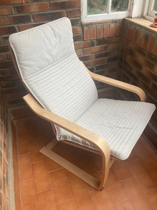 Poltrona Ikea in legno grigio