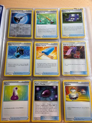 Cartas Pokémon Entrenador, Objetos, Estqdios...