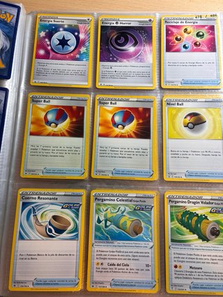 Cartas Pokémon Entrenador, Objetos, Estqdios...