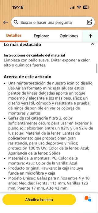 Gafas de sol infantiles Hawkers BELAIR KIDS – Blue