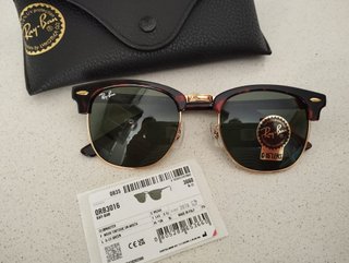 Gafas Ray-Ban Clubmaster Marrón Dorado