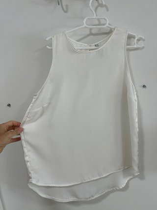 Blusa sin mangas blanca