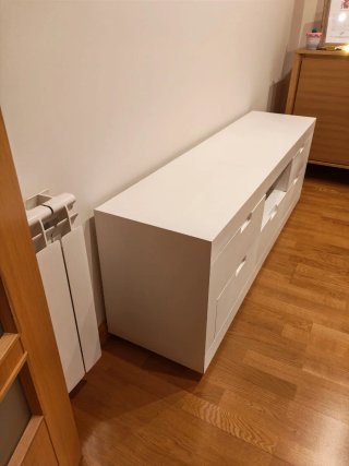 Mueble TV Banak Sisal Madera Blanco