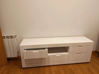 Mueble TV Banak Sisal Madera Blanco