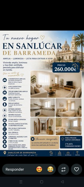 Apartamento en venta en Sanlúcar de Barrameda