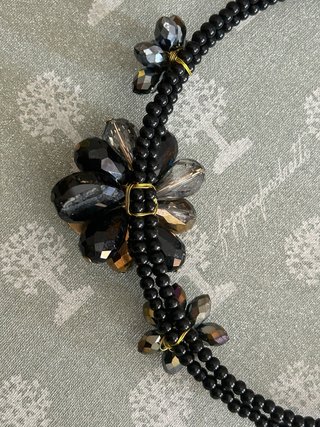 Collana perline vetro regolabile
