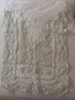 Manteletas fallera bebe plata bordadas