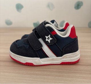 Zapatillas talla 20 niño velcro azul y rojo