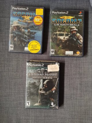 Lote 3 Juegos PS2: SOCOM 1, 2, 3 y Airborne Troops