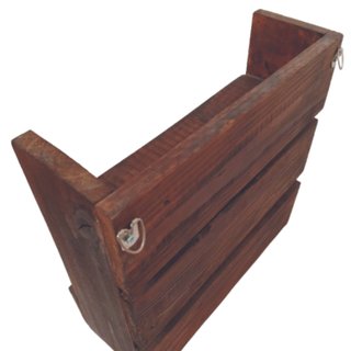 Estante portallaves de pared en madera nogal 34x33