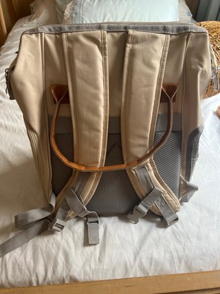 Mochila Porta Mascotas Beige y Marrón