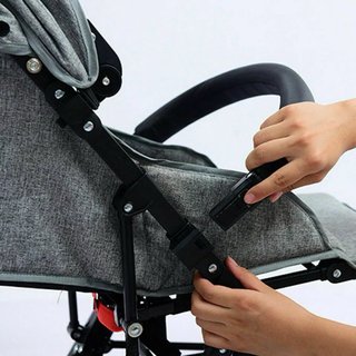 Carrito de bebé plegable marrón & beige