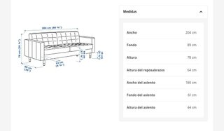 Sofá de tela gris moderno
