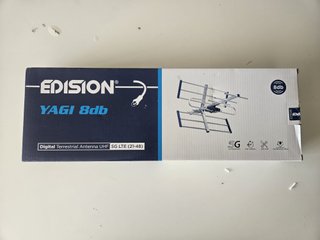 Antena TDT UHF Edision Yagi 8db Filtro 5G
