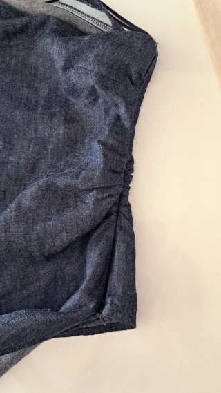 Top Zara Asimétrico con Lino XL