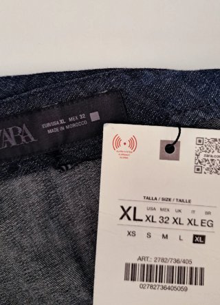 Top Zara Asimétrico con Lino XL