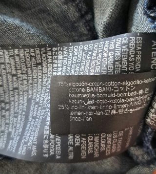 Top Zara Asimétrico con Lino XL