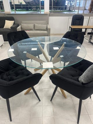 Mesa redonda cristal