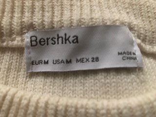 Jersey Bershka rayas blanco y negro Talla M