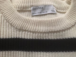 Jersey Bershka rayas blanco y negro Talla M