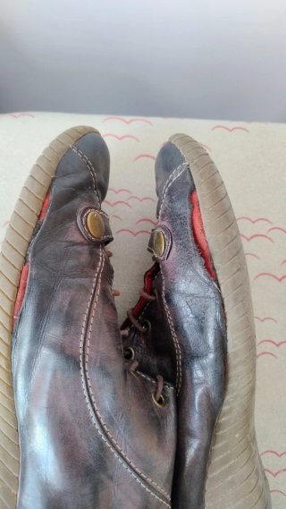 Botas piel mujer tipo boxeadora talla 41