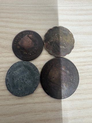 Lote 4 monedas antiguas