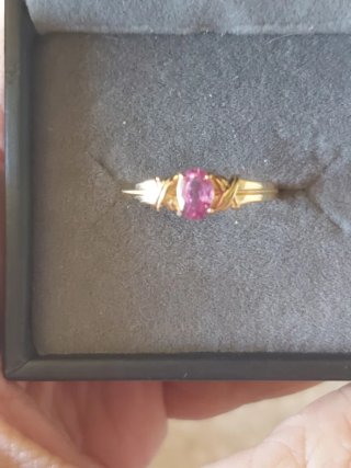 Anillo Zafiro Rosa
