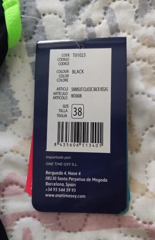 Bañador deportivo rayas azul y verde