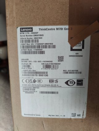 Lenovo ThinkCentre M70T i5-12400 16GB 512GB NVMe