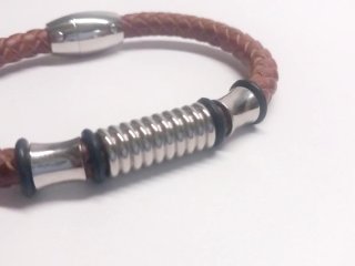 Pulsera Viceroy cuero trenzado y acero