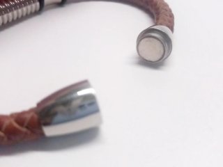 Pulsera Viceroy cuero trenzado y acero