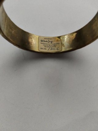Pulsera vintage de latón con diseño de cadena